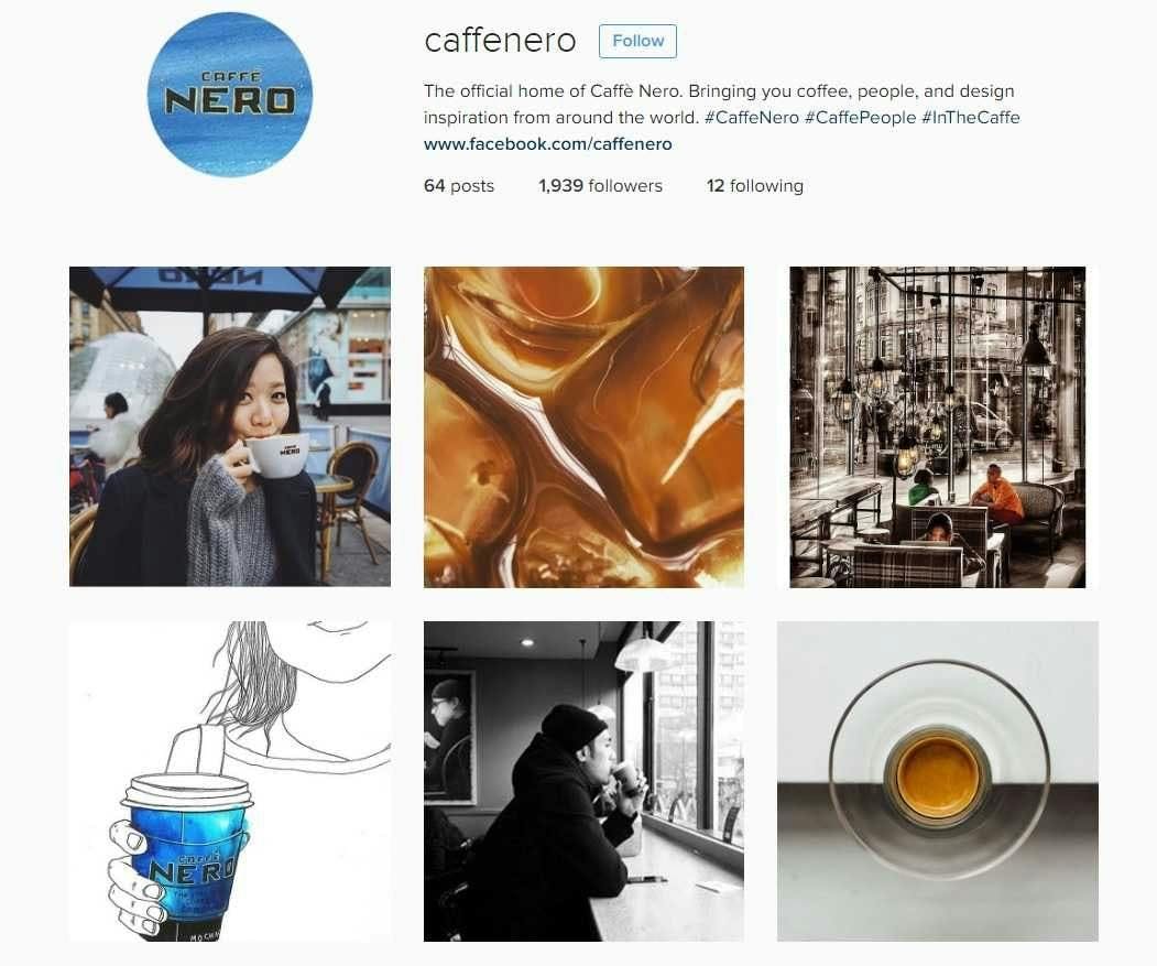 Cafe Nero social account
